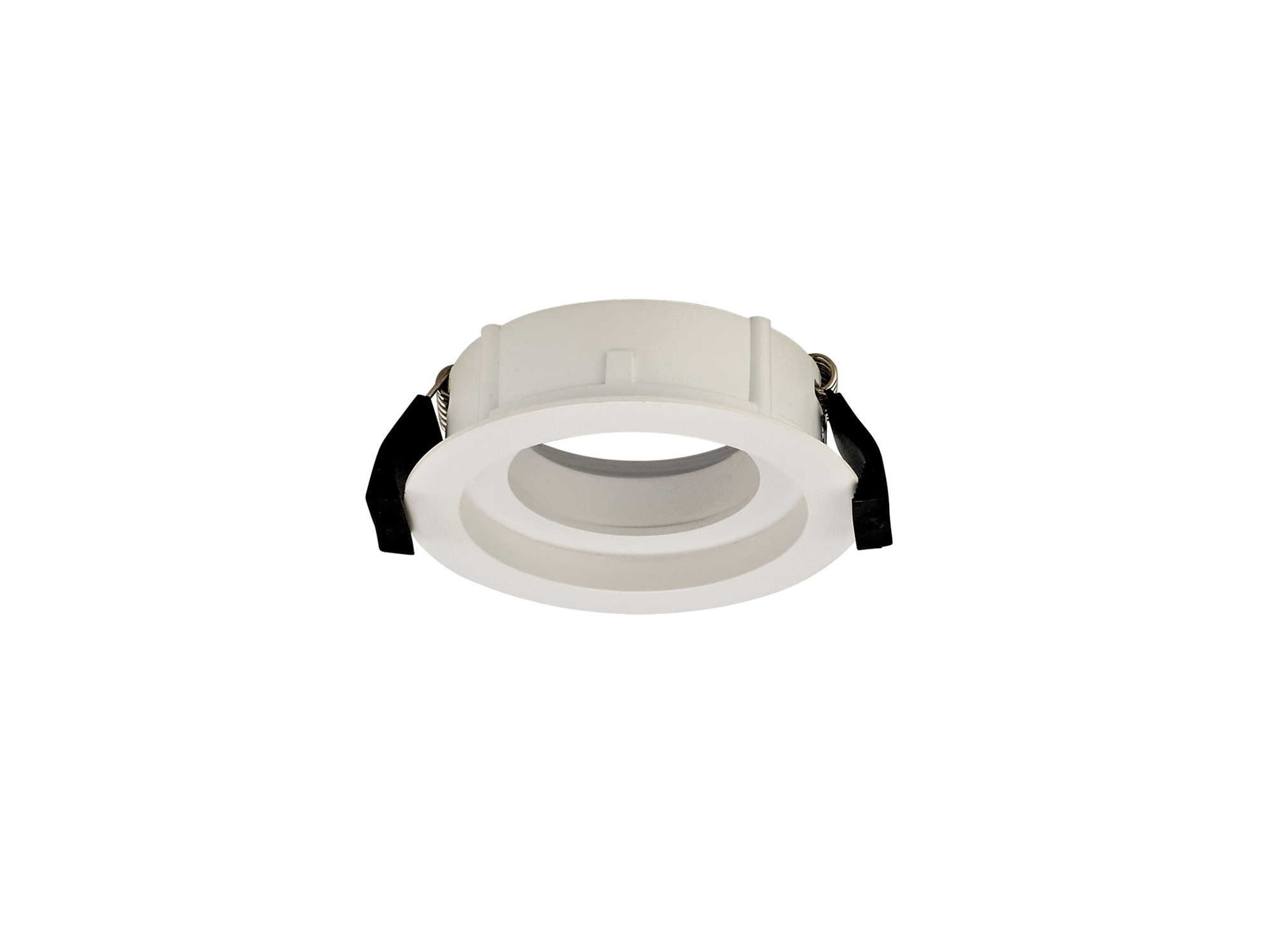 DX200369  Beppe, White Stepped Fixed Recessed Spotlight Frame - LED ENGINE REQUIRED, Dia: 85mm, Cut Out: 76mm, 3yrs Warranty